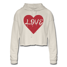 Load image into Gallery viewer, Love Women&#39;s Cropped Hoodie - dust
