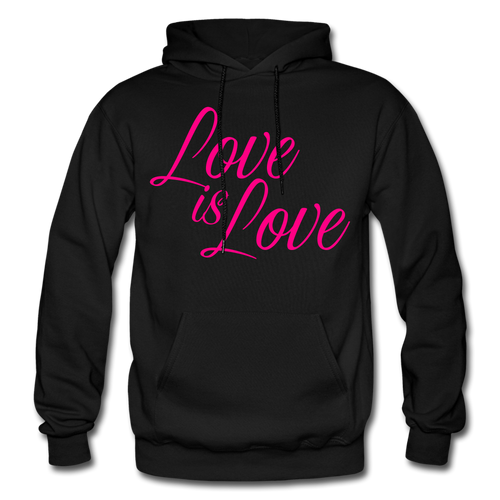 Love is Love Heavy Blend Hoodie - black