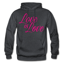 Load image into Gallery viewer, Love is Love Heavy Blend Hoodie - charcoal gray
