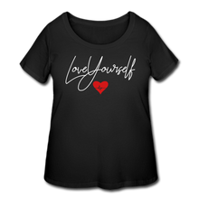 Load image into Gallery viewer, Love Yourself Women’s Curvy T-Shirt - black
