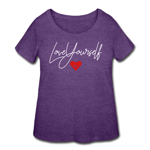 Love Yourself Women’s Curvy T-Shirt - heather purple