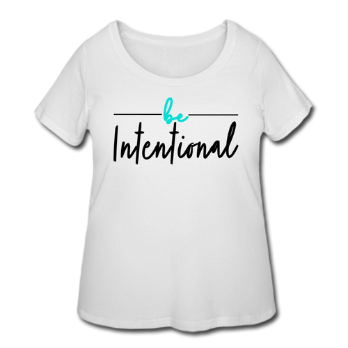 Intentional Women’s Curvy T-Shirt - white