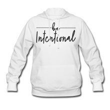 Load image into Gallery viewer, Be Intentional Black Glitter Women&#39;s Hoodie - white
