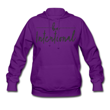 Load image into Gallery viewer, Be Intentional Black Glitter Women&#39;s Hoodie - purple
