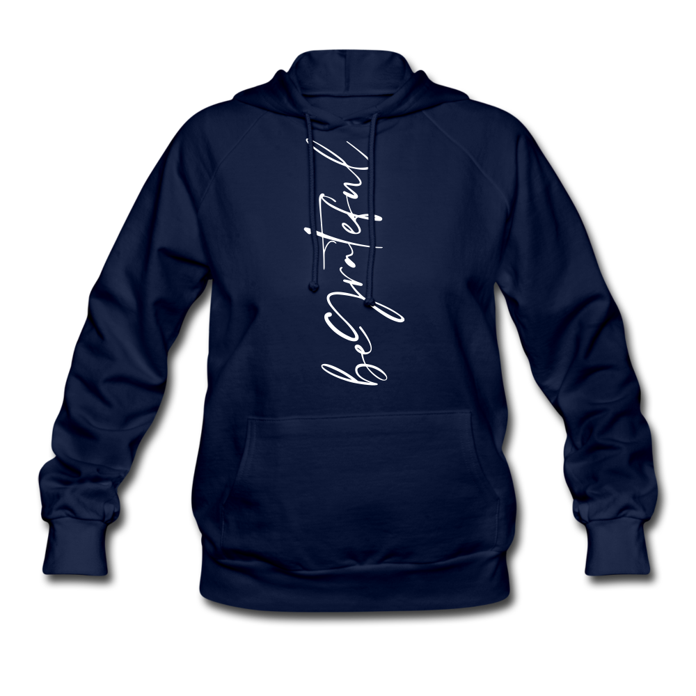 Be Grateful Women's Hoodie - navy