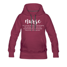 Load image into Gallery viewer, Nurse Description Premium Hoodie - burgundy
