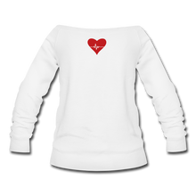 Load image into Gallery viewer, Be Intentional LTD Women&#39;s Wideneck Sweatshirt - white
