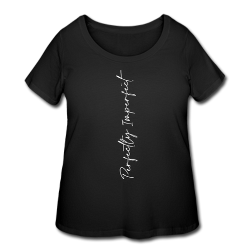 Perfectly Imperfect Women’s Curvy T-Shirt - black