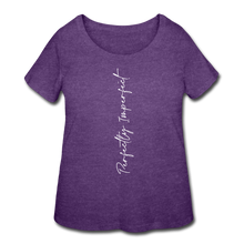 Load image into Gallery viewer, Perfectly Imperfect Women’s Curvy T-Shirt - heather purple
