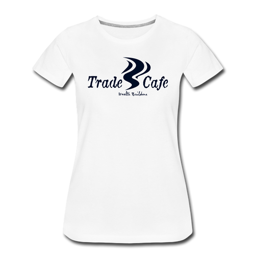 Trade Cafe Women’s Premium T-Shirt black Glitter - white